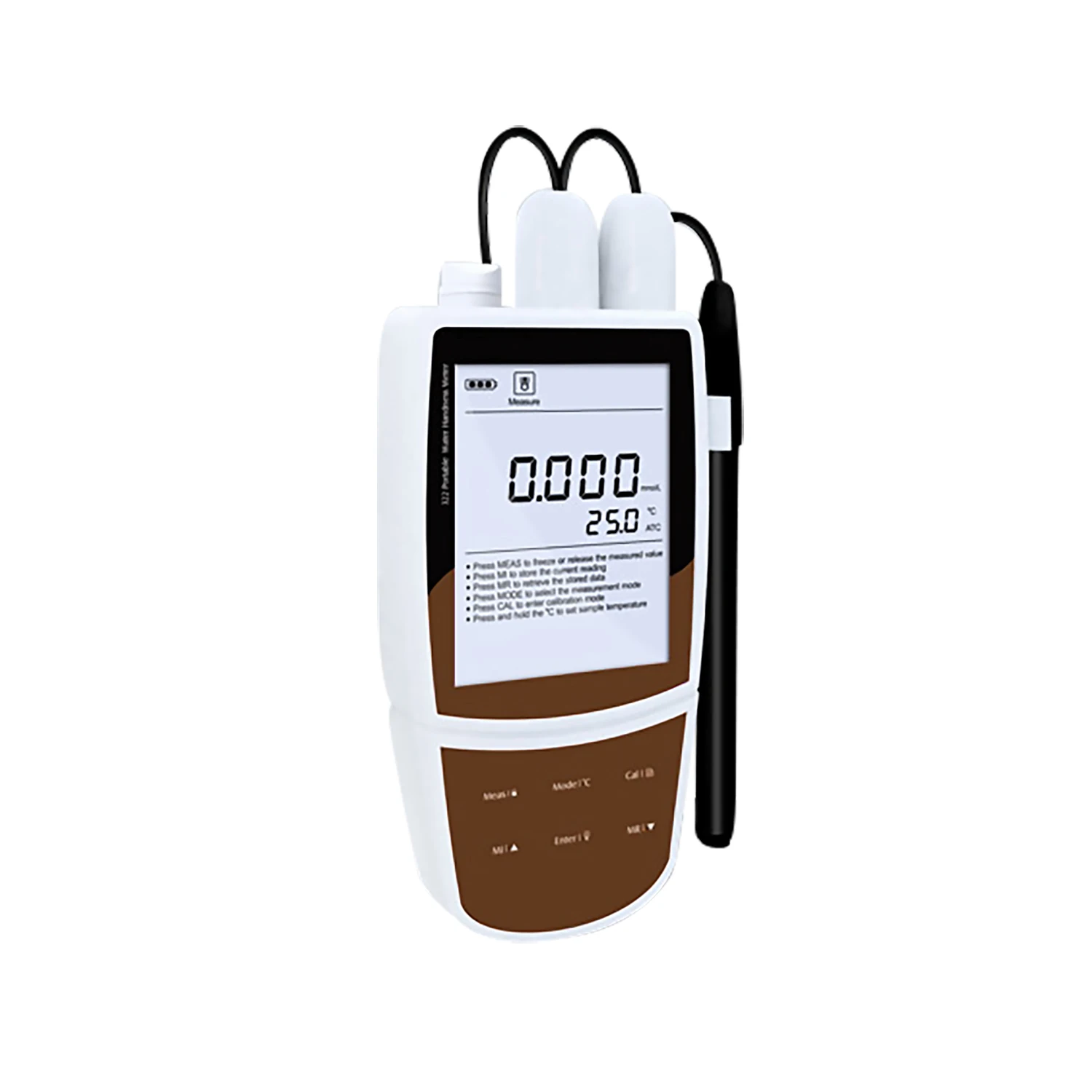 Bante322 Tester per elettrodi portatili digitali per durezza dell'acqua da laboratorio con presa di fabbrica
