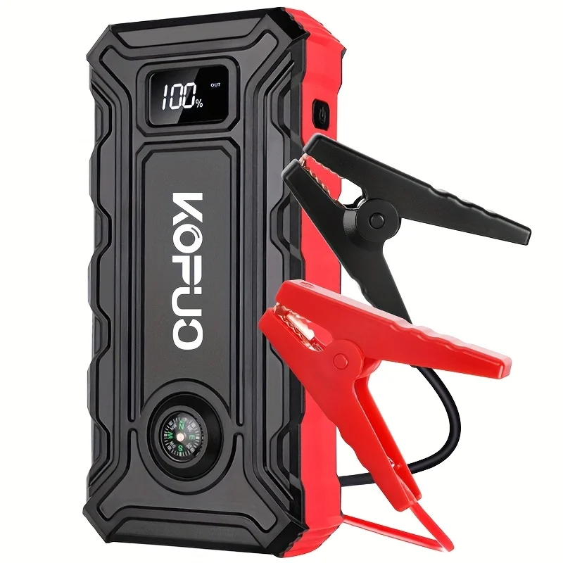 

KOPUO Portable Power Supply, Car Jump Starter, Professional Gas/Diesel Dual-Start Car Jump Starter, Equipped with an LCD