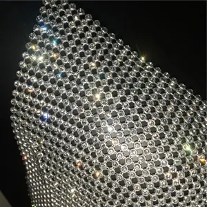 Bright Festival Rhinestockless Rhinestones Harvest Female Top 2024 Summer Glitter Night Neckline in V Diamonds Metal tank top 10 Main sales blouse Rhinestones - №1