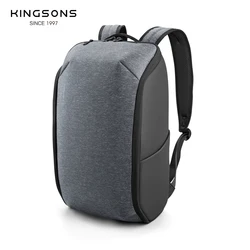 Mochila Kingsons para hombre, compatible con portátil de 15 pulgadas con recarga USB mejorada, Mochila impermeable antirrobo de viaje multifuncional para hombre