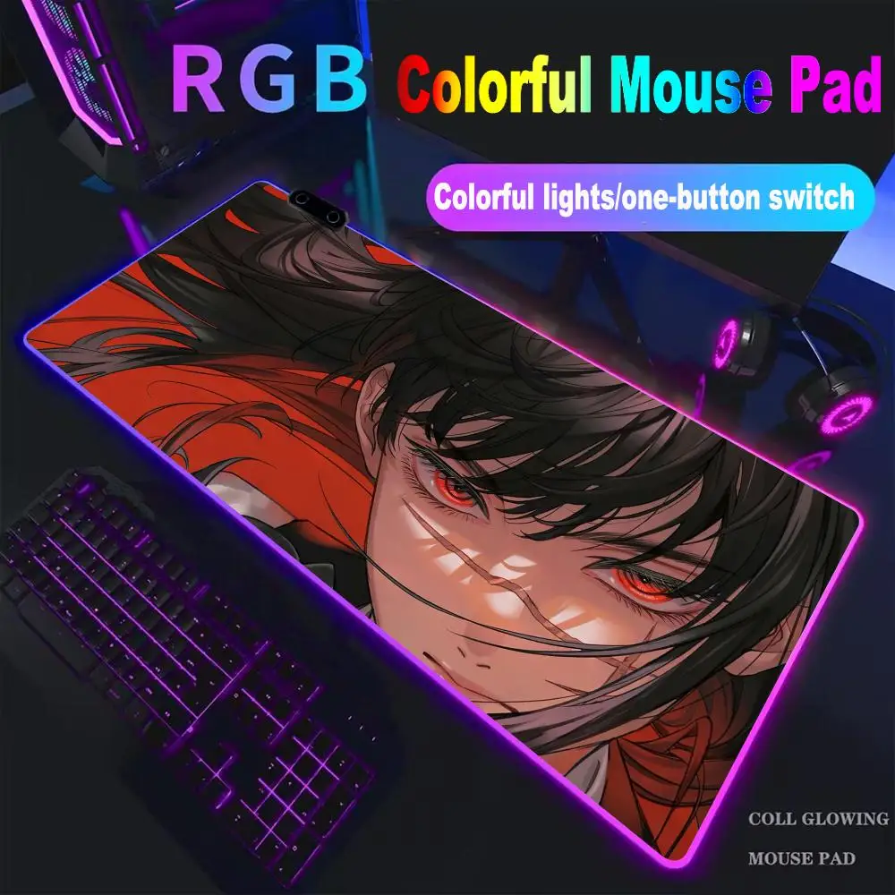 

Коврик для мыши Chainsaw Man, нескользящий, большой, для геймеров, аксессуары для игр, кавайный аниме-коврик для стола, скоростной коврик для мыши XAXC