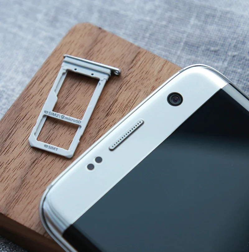 For Samsung Galaxy S7 Edge G935 G935F Phone Housing New SIM Card Adapter and Micro SD Card Tray Holder With SIM Eject Pin