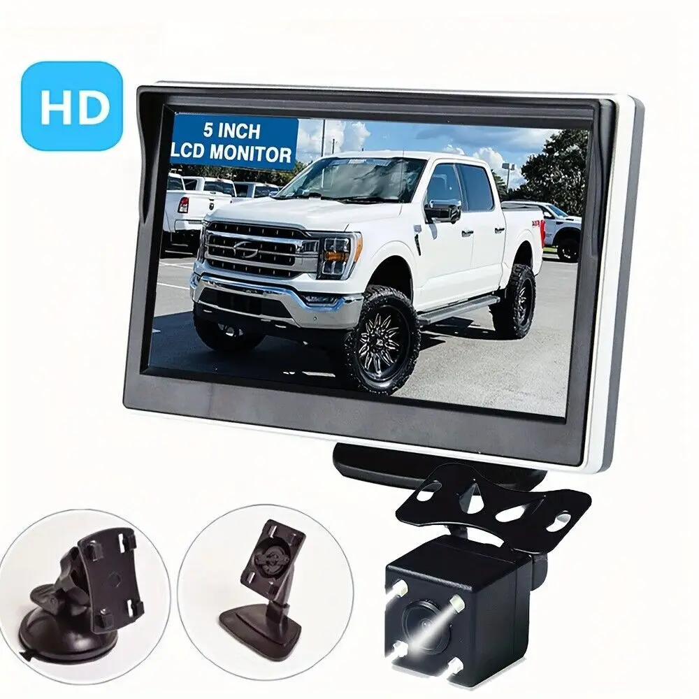 شاشة TFT LCD مقاس 5 بوصات DIY لكاميرا ركن السيارة ذات الرؤية الخلفية العكسية #5