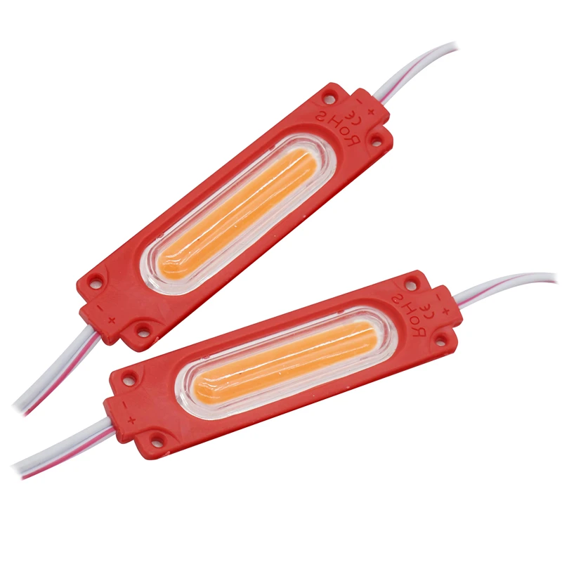 

10PCS/lot 12V Multicolour Led Modules COB Light Backlight Shop Banner Waterproof IP65 Christmas Decorations Warm White