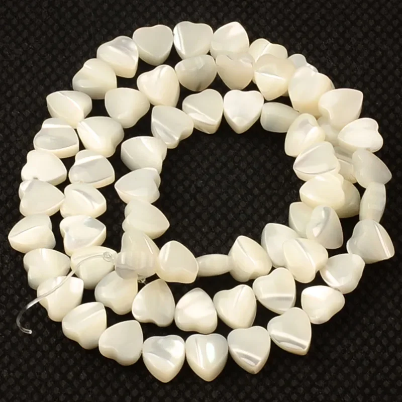 Hybrid models High Quanlity White Leaf shape，The flower shape，Heart Natural Shell Beads For Jewelry Making DIY Bracelet Earrings