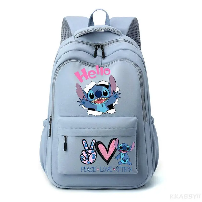 Cartoon Lilo And Stitch Backpack Boys Girls School Bags Laptop Rucksack Travel USB Backpack Large Capacity Bookbag For School