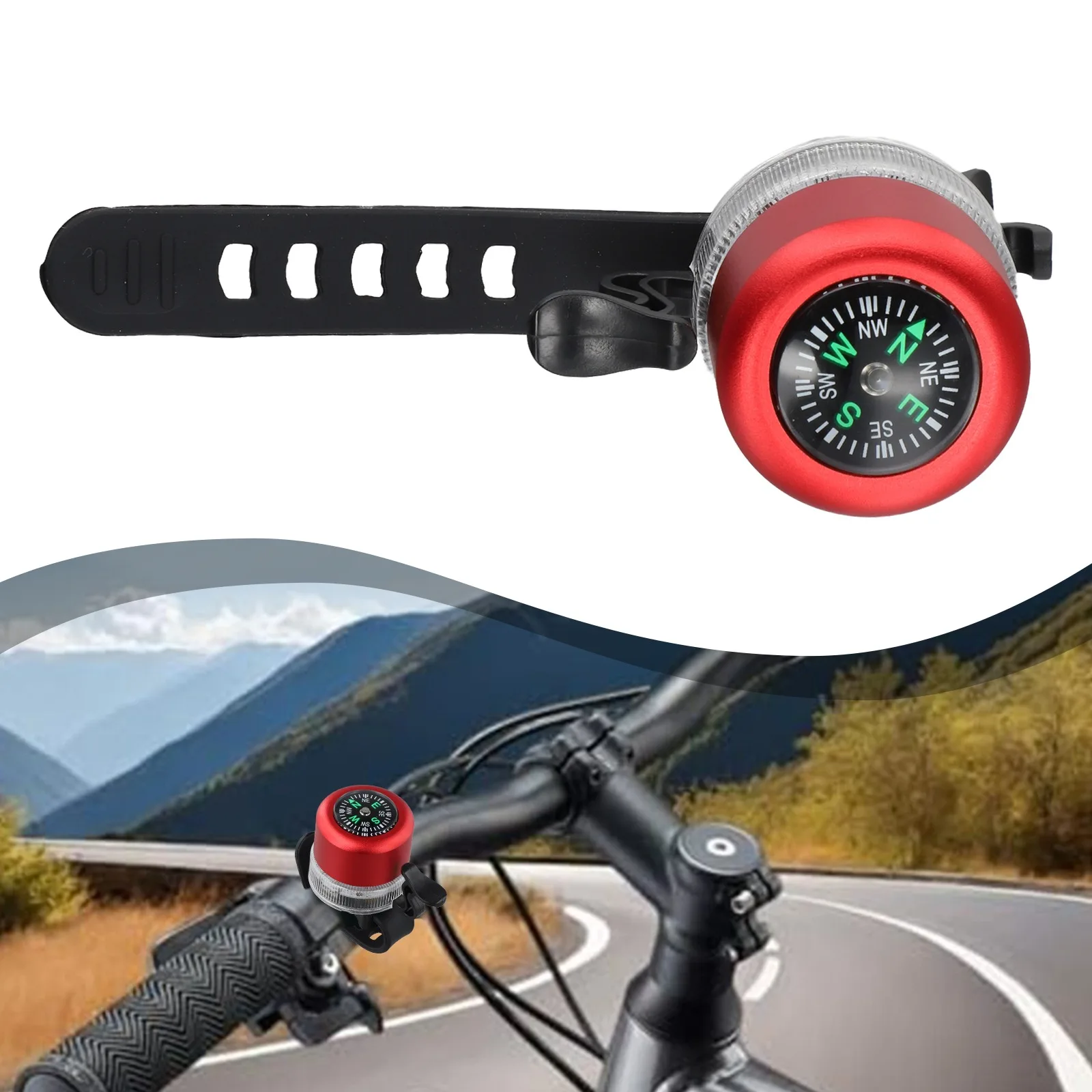 Compass Bike Bell for mini Bike Bell Easy Fun Riding Experience Integrated Sound Options For Children\\\'s for bikes - view 4