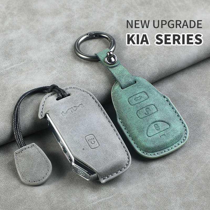 

3+1 кнопочный кожаный чехол для дистанционного ключа автомобиля, чехол для Hyundai, брелок для Kia Tucson Sonata Santa FE Carens, защитный брелок для ключей