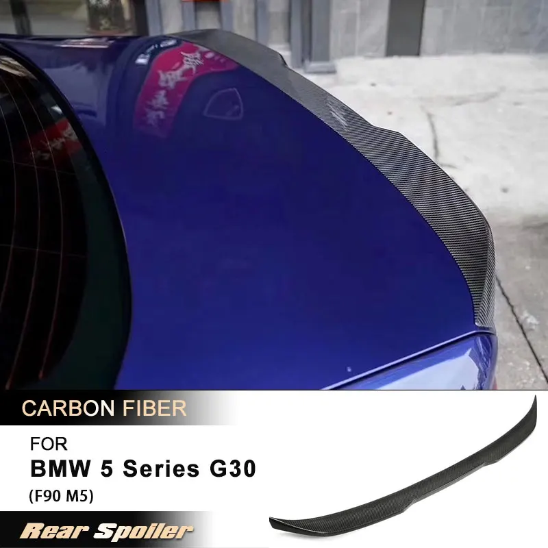 

Car Rear Trunk Spoiler Wings for BMW 5 Series G30 G38 F90 M5 520i Sedan 540i 2018-2022 Racing Boot Wing Lip Full Carbon Fiber