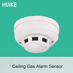 1Pcs 9-15Vdc Wired Type Ceiling Coal Gas Leak Detector Fire Control Alarm Home security Normally Close Relay Output Signal