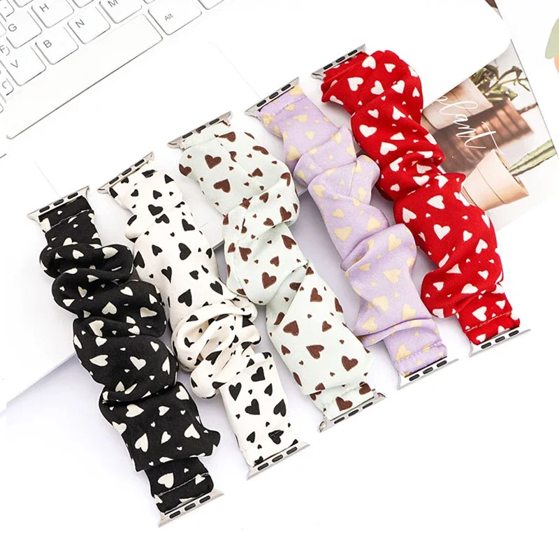 Cinturino Scrunchie per cinturino Apple Watch ultra 2 49mm 45mm 41mm 44mm cinturino in nylon elastico 38-42-40mm serie iwatch 9 8 7 6 5 4 SE
