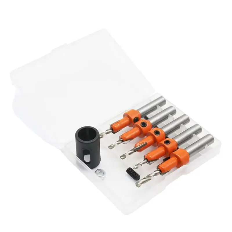 

ABRM-Countersink Drill Bit Set 8Mm Drill Bits Counter Sinker Drill Bit Set For Woodworking