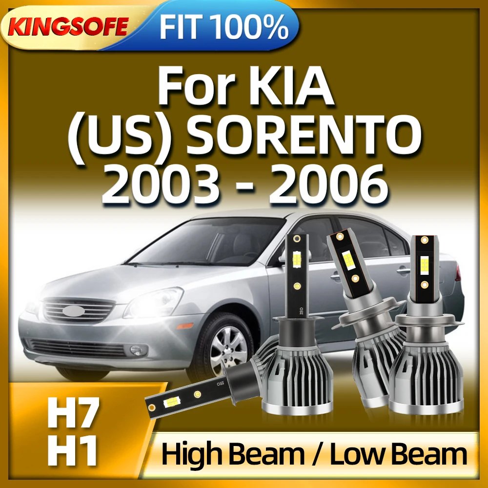 

KINGSOFE 30000LM High Power H1 H7 Led Headlight Turbo Lamp 6000K Light For KIA (US) SORENTO 2003 2004 2005 2006