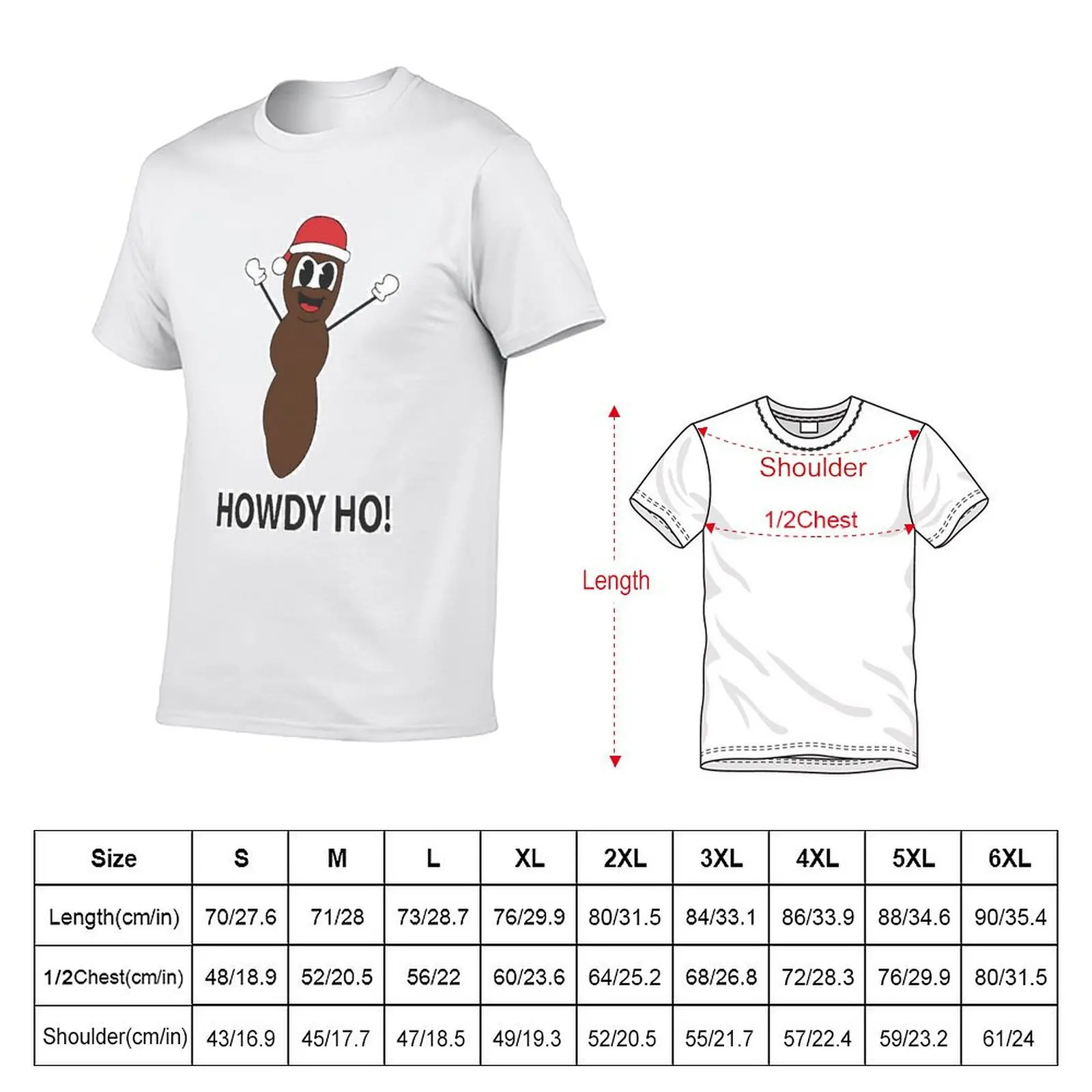 Mr Poo The Hankey Christmas T-Shirt Large Size Casual Tee Shirt