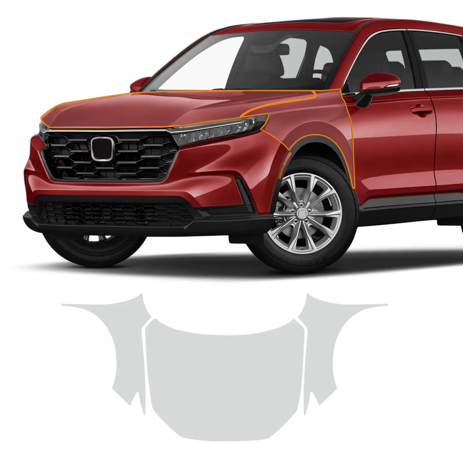 

For Honda CRV 2023 2024 TPU Paint Protection Film Self-Healing Clear Bra Pre-cut PPF Kit Car Body Anti-Scratch Resistant