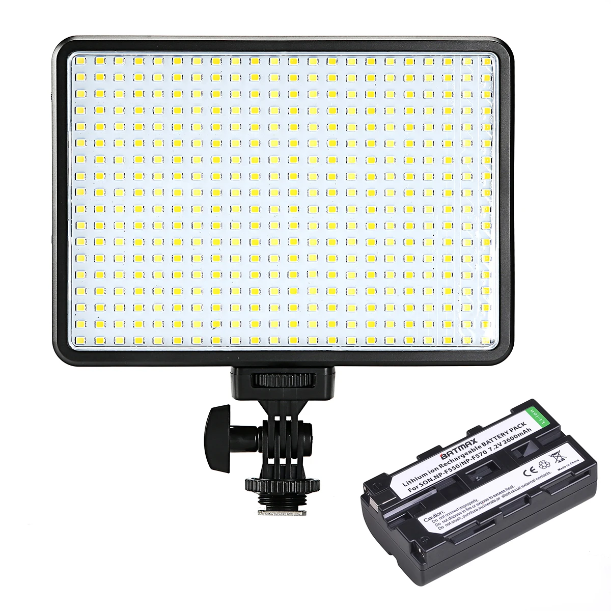 Ampoules LED pour vidéo DSLR, éclairage bi-document, lumière LED mince à intensité variable, batterie F550, chargeur pour caméscope révélateur