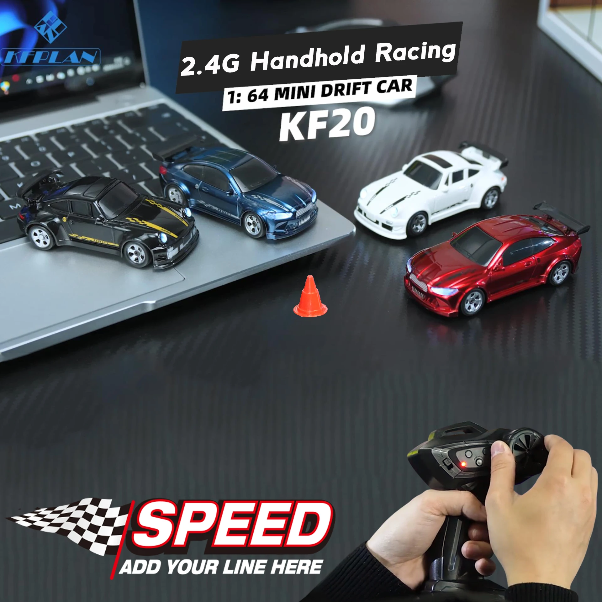 KF20 1:64 RC الانجراف سيارة أربع عجلات التحكم عن بعد سيارات المنافسة سباق السيارات نسبة كاملة سطح المكتب نموذج سيارة لعب الأولاد الهدايا #1