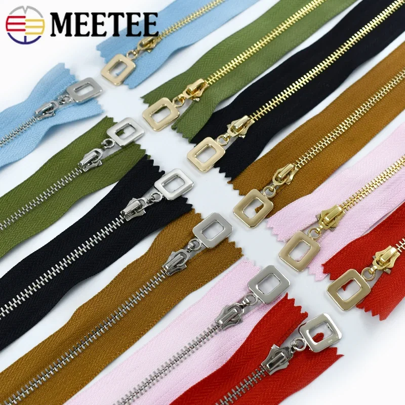 3/5P Meetee 15-30cm 3# Sewing Metal Zippers By The Meter Clothes Shoes Closure Zipper Decor Zip Lock Closed End Zips Accessoies