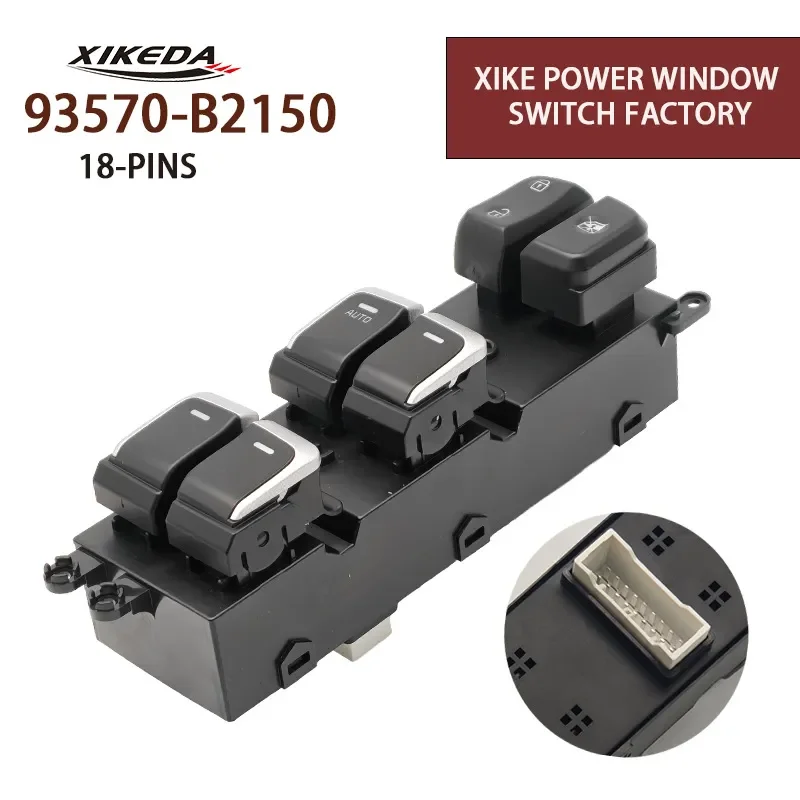 93570-B2150 Glass Lifter Window Switch Assembly for 2014–2019 Kia Soul with Bright Illumination