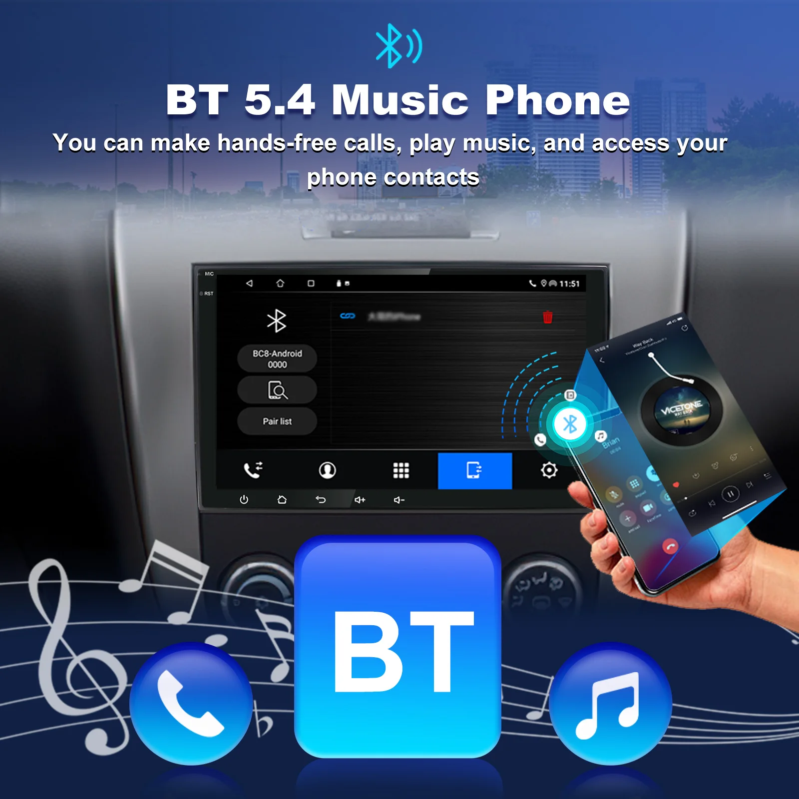 8“ Apple CarPlay Android auto 6-128GB (8CORE) For Chevrolet IMPALA 2006-2013 Screen Android15 Head Unit GPS Navigation Radio