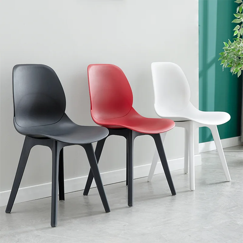 

Modern Simple Dining Chair Originality Minimalism Plastic Restaurant Dining Chair Living Room Kitchen Home Furniture Sillas FYDC