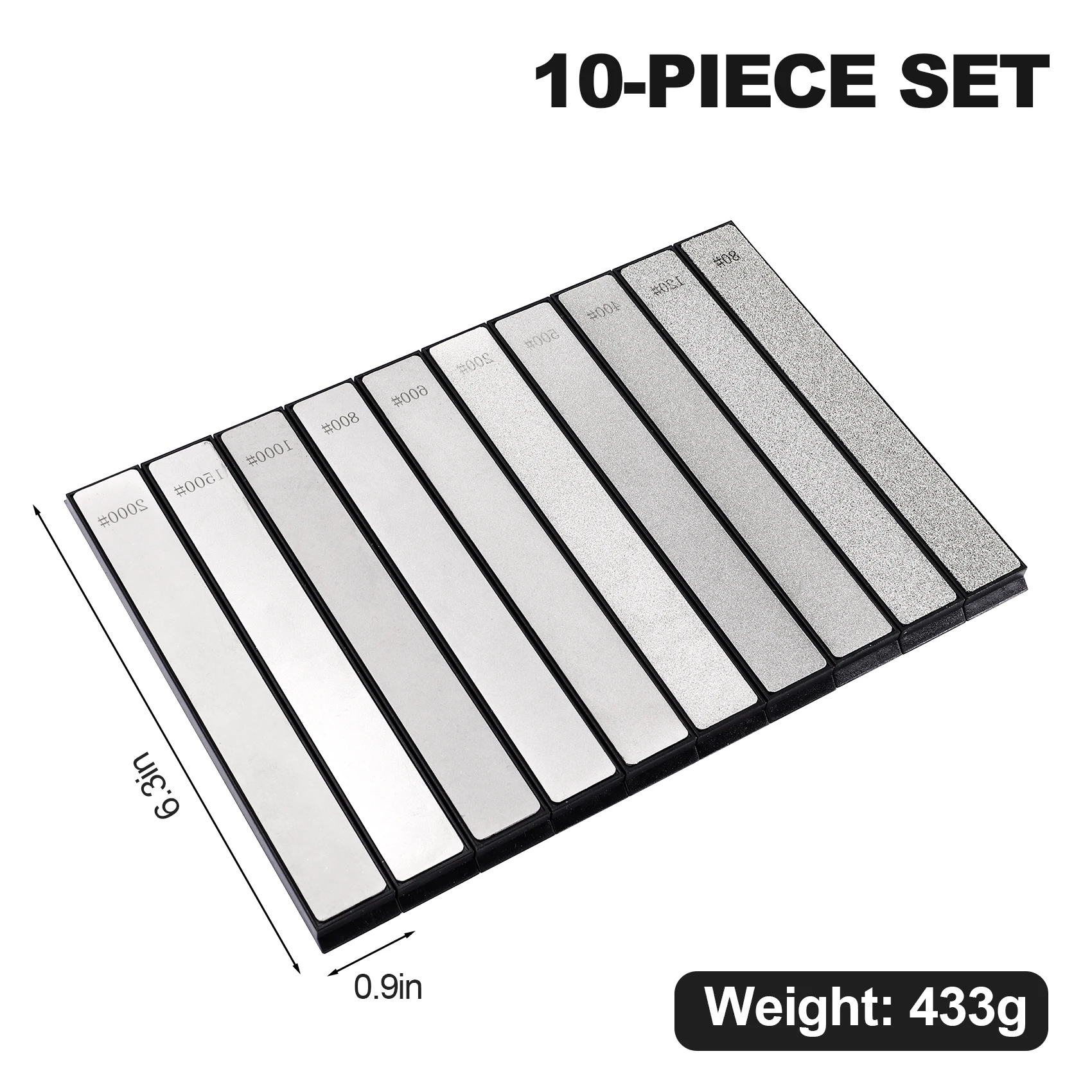 10Pcs Set Diamond Whetstone Knife Sharpener for Edge Sharpener