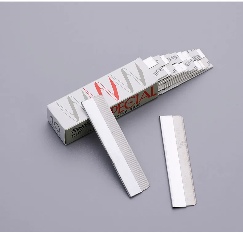 Single Edge Razor Blades, 100 Pcs Stainless Steel Brow Razor, Straight Razor Blades Disposable Safety Razor Blades Eyebrow Trimm