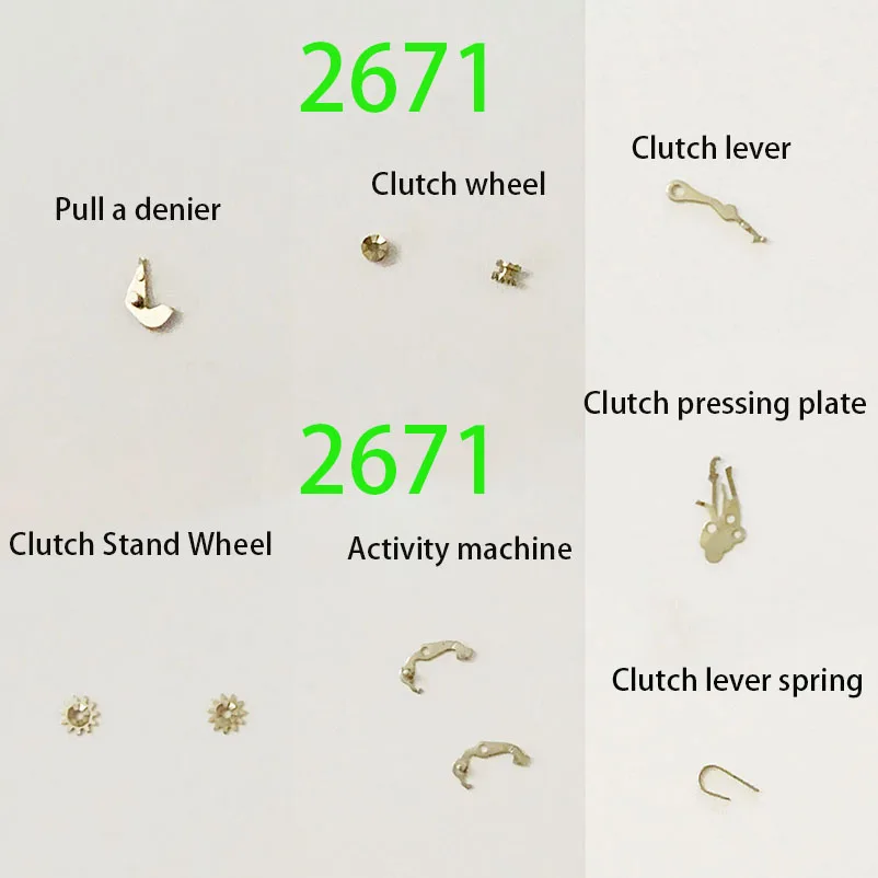 Original disassembling machine ETA2671 core drawing clutch wheel vertical wheel rod spring moving machine tablet