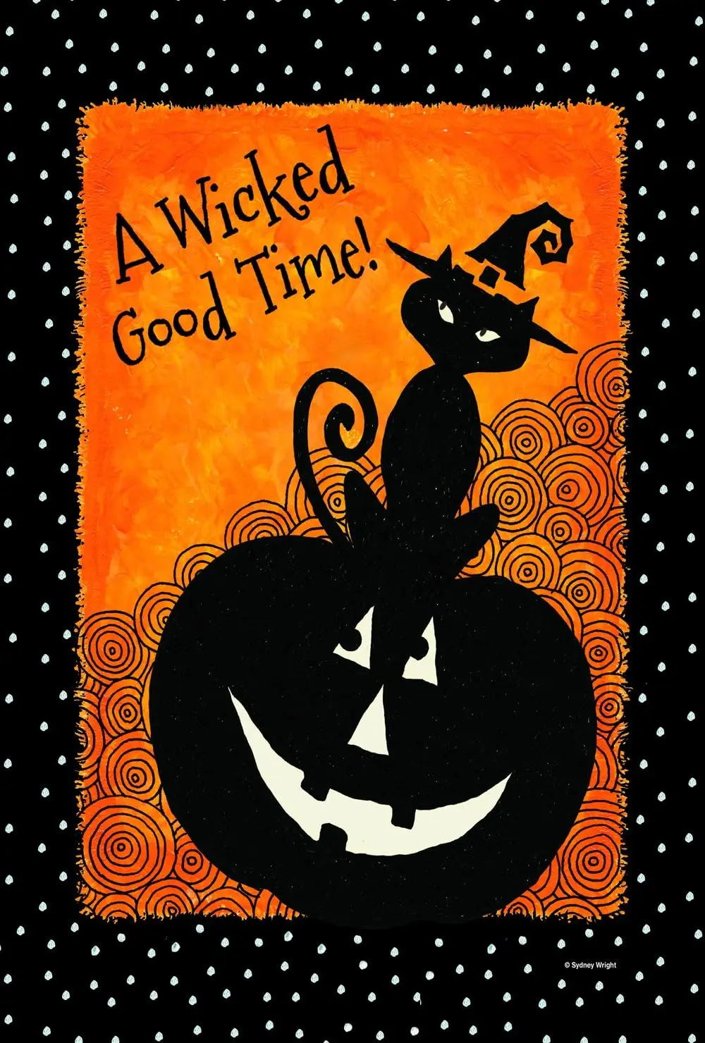 Toland Home Garden 119732 Let;s Get Wicked Halloween Flag 12x18 Inch Double Sided for Outdoor Jack O Lantern House Yard Decorati