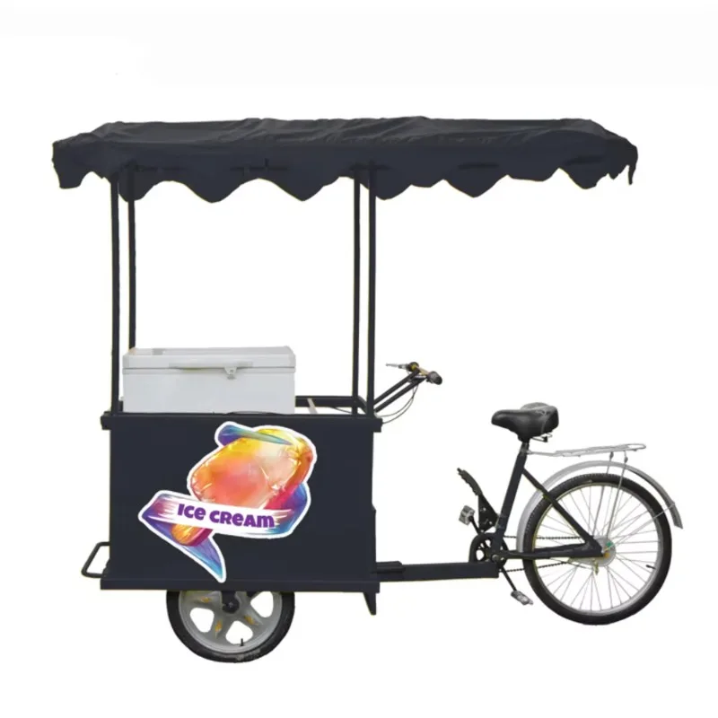 Popsicle tricycle High quality ice cream bike / tricycle with 108 Liters solar powered freezer