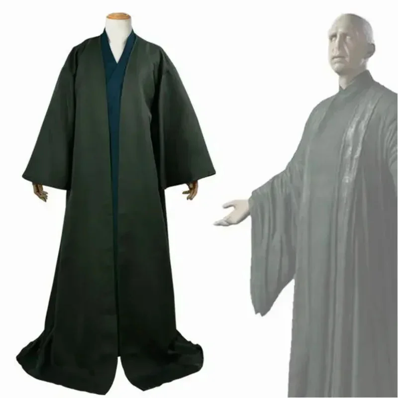 Halloween costume Potter School of Witchcraft and Wizardry Voldemort Cosplay Robe Cloak Headgear Adult Wizard Costume Party Hog