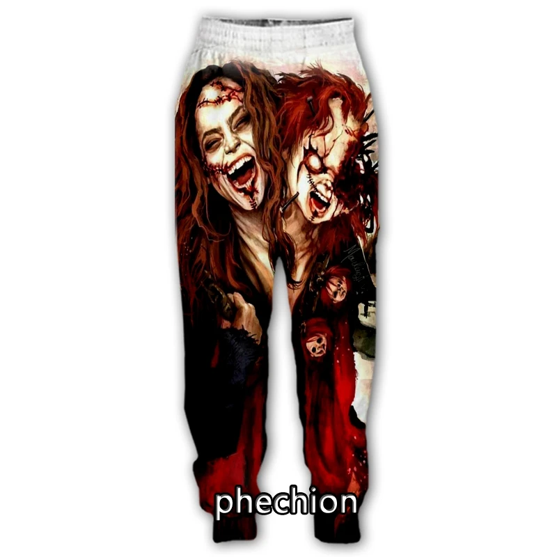 

phechion New Men/Women Horror Chucky 3D Printed Casual Pants Fashion Streetwear Men Loose Sporting Long Trousers F137