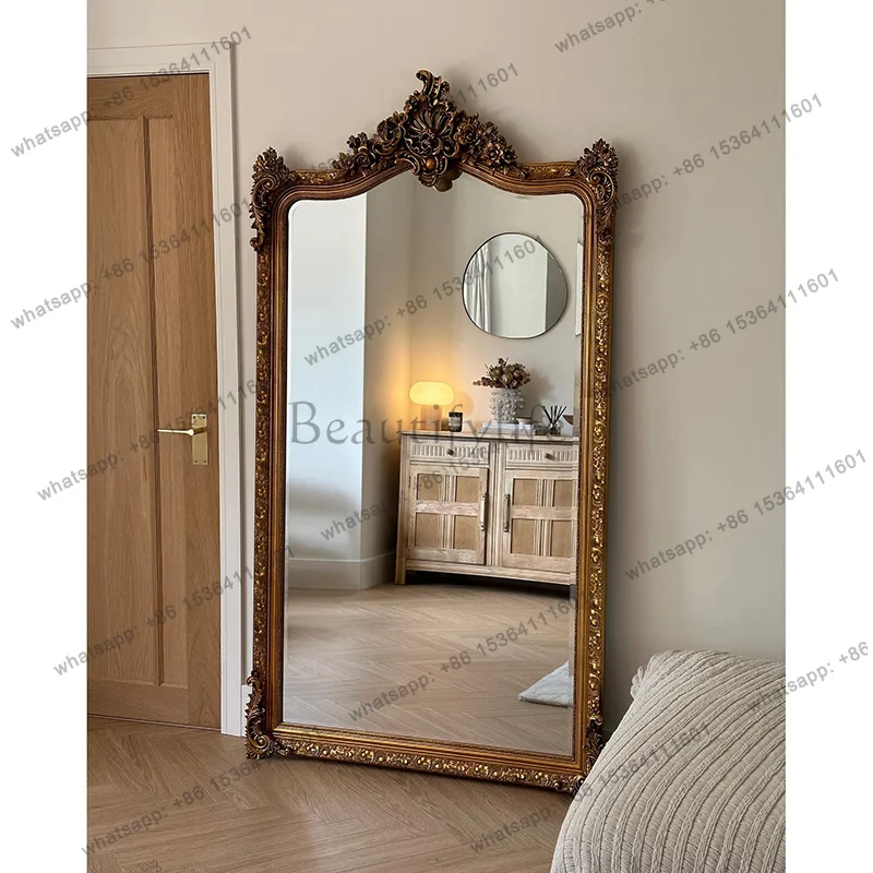 LD Floor Luxury Mirror Nordic Bathroom Bathroom Bedroom Girls Long Big Standing Full Body Mirror Moving Home Decorations