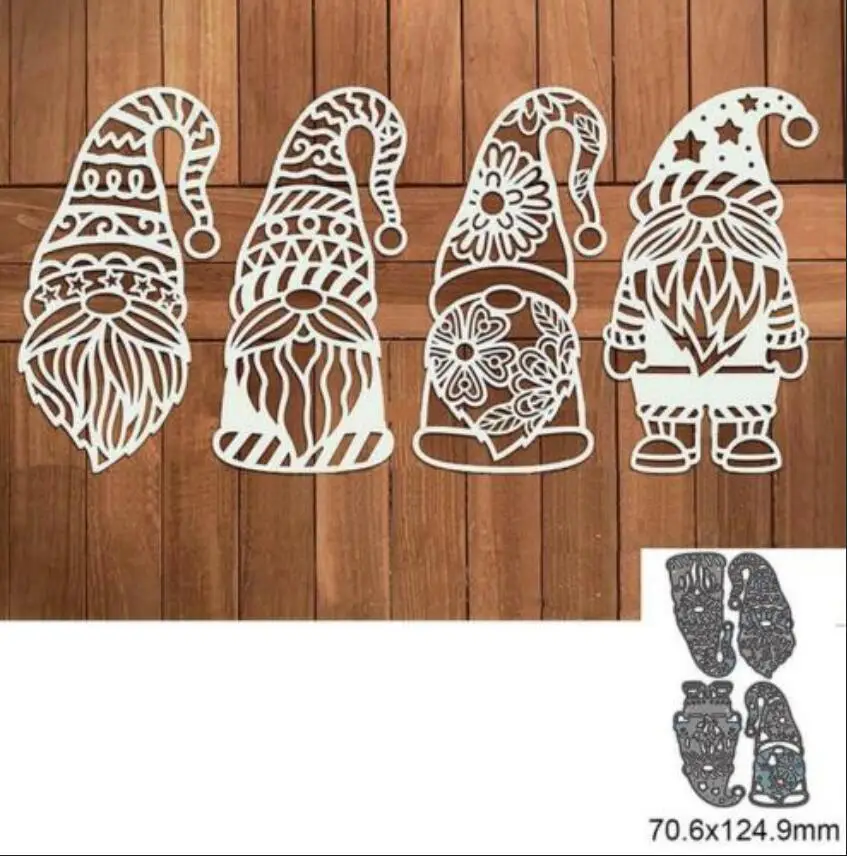 Christmas Santa Claus Decoration Metal Cutting Dies Scrapbook Paper Craft Knife Mould Blade Punch Template Embossing Stencils