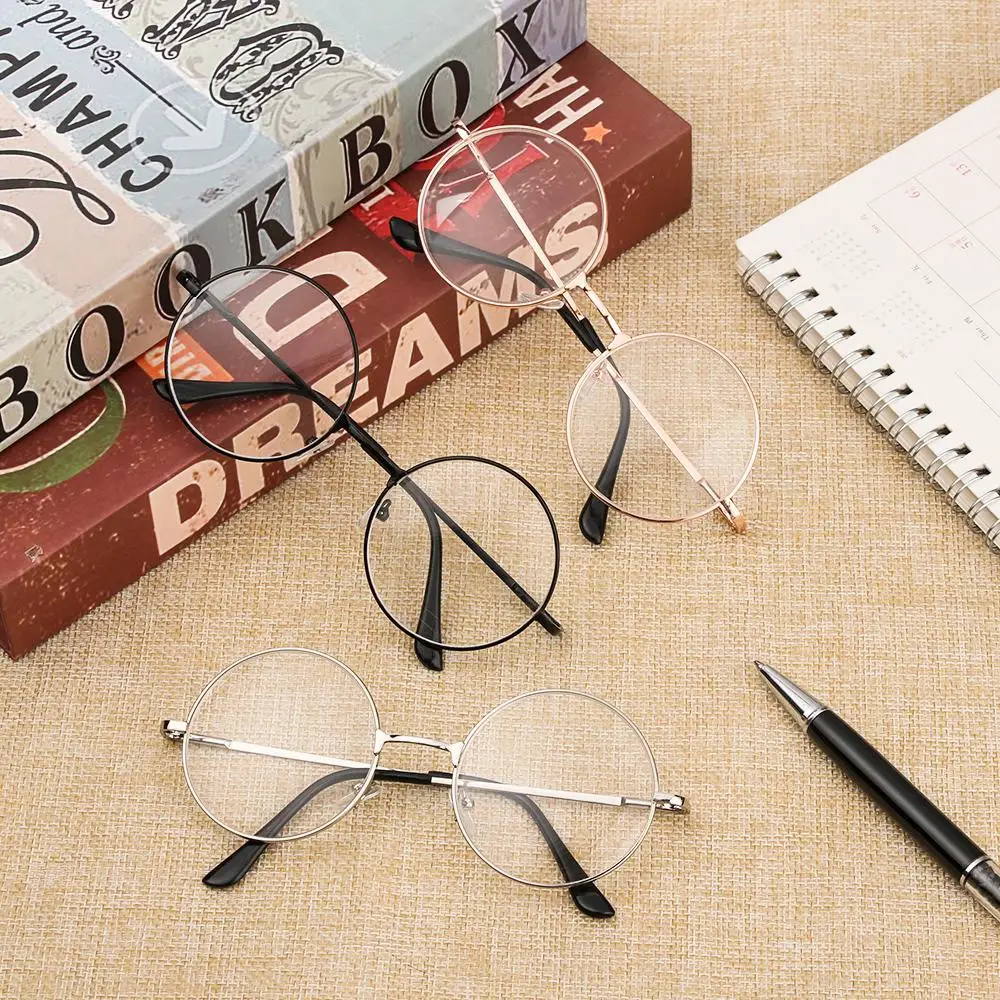 Metal Round Vintage Myopia Glasses Women Men Reading Glasses Vision Care -1.00~-4.00 Diopter Flexible Portable Myopia Eyeglasses