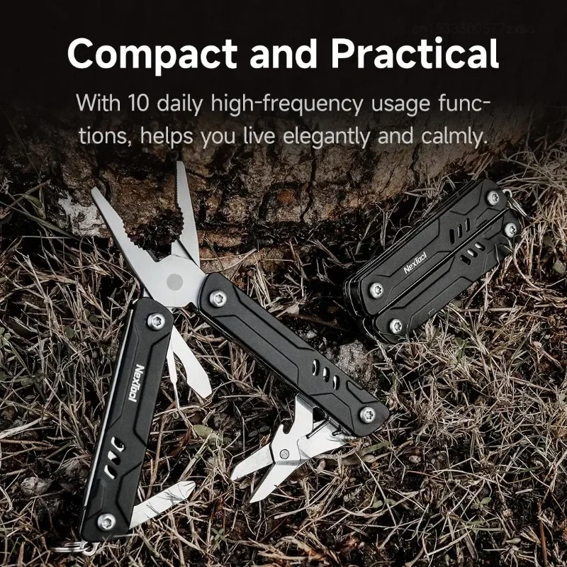 NexTool Mini Sailor Pliers Lite 10 in 1 Multitool Folding Scissors Screwdriver for Outdoor Survival Camping Hunting Repair Tool