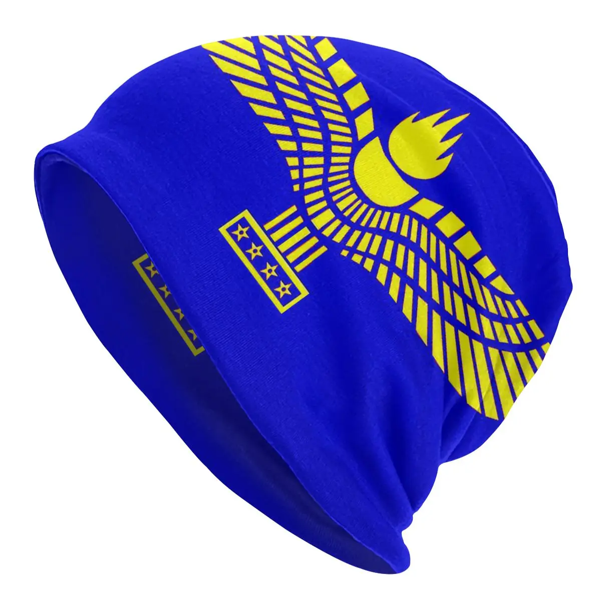 Suryoyo Assyrian Flag Bonnet Beanie Knitting Hat Men Women Fashion Unisex Aramean Ancient Warm Winter Skullies Beanies Caps