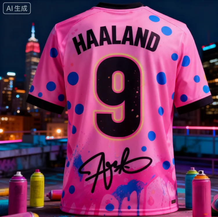خريف جديد الرجال الرياضة والترفيه فريق كرة القدم هاالاند AI ثلاثية الأبعاد مطبوعة التجفيف السريع الفتيان والنساء تي شيرت Y2K نمط #2