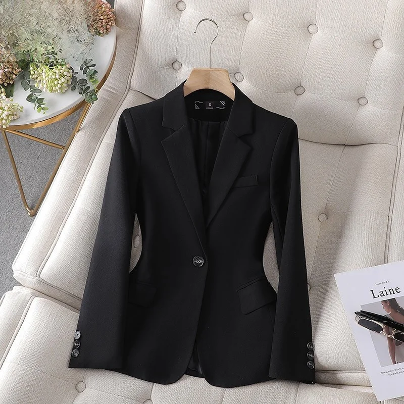 

Ele Women's Autumn Winter Suit Jaet High End Small Size Cross Border Faionable Commute Sle Modal Fabric Iron Free