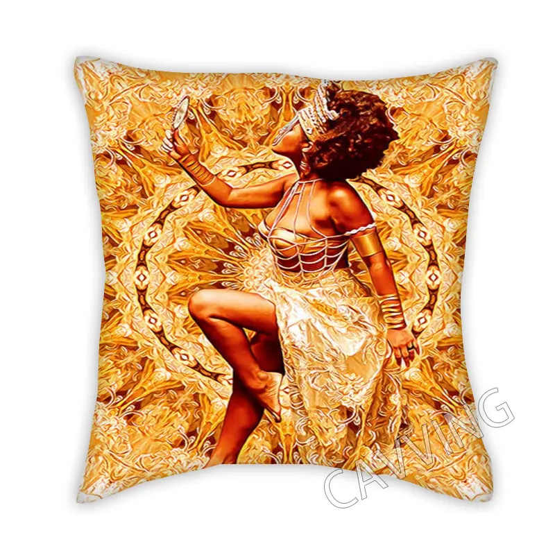 

The Goddess of Africa : Oshun 3D Printed Polyester Decorative Pillowcases Cover Square Zipper Pillow Case Fan Gifts Home Decor