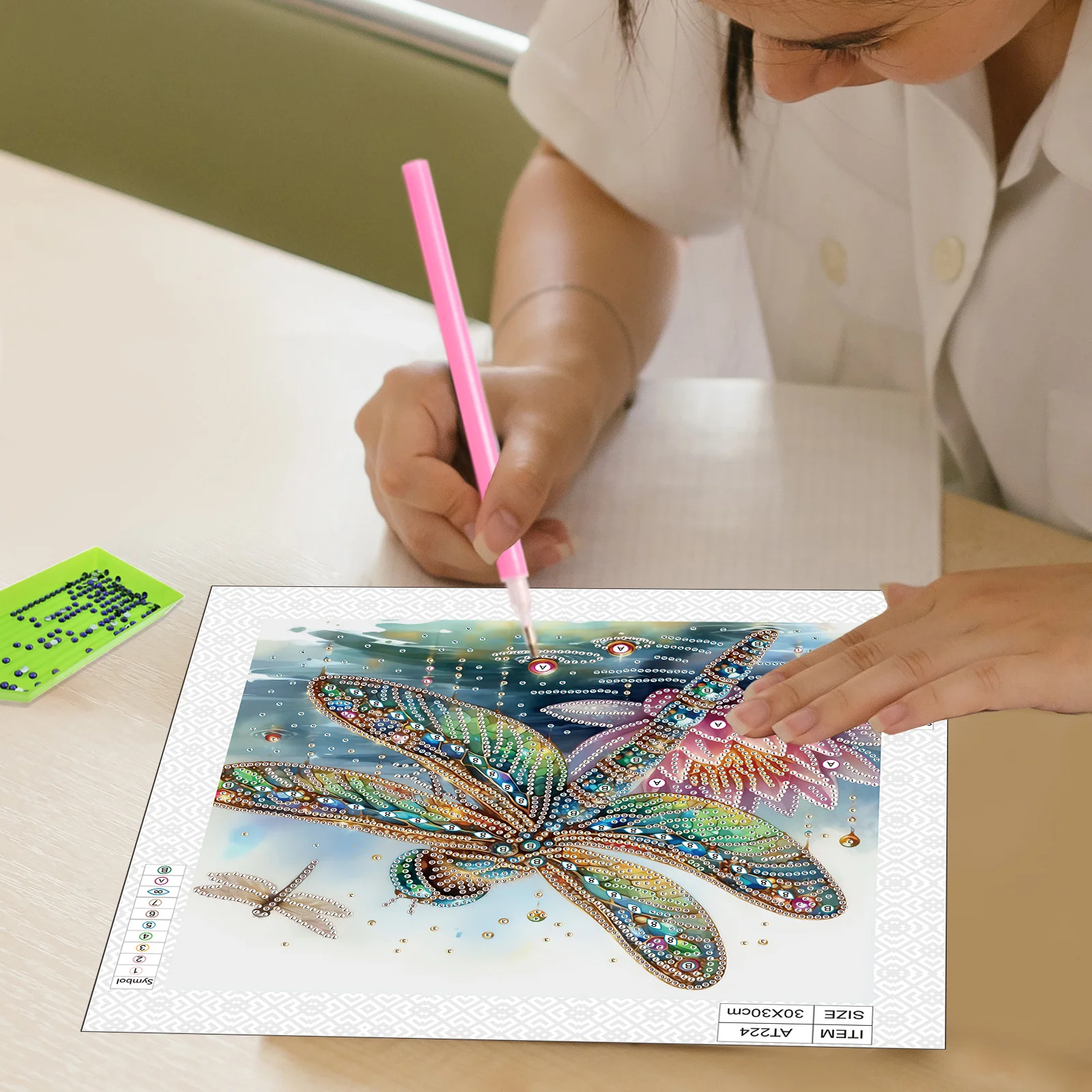 DIY dragonfly 5D Special Shape Diamond Art Kits for Beginners,Diamond Art Painting Kits for Home Wall Decoration Gift