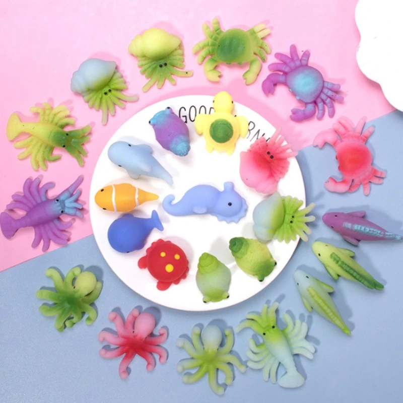 Pinch Le 스트레스 릴리프 해양 동물 시리즈 크리 에이 티브 귀여운 애완 동물 릴리스 스트레스 릴리프 장난감 무작위 배달 Juguetes Antiestrés