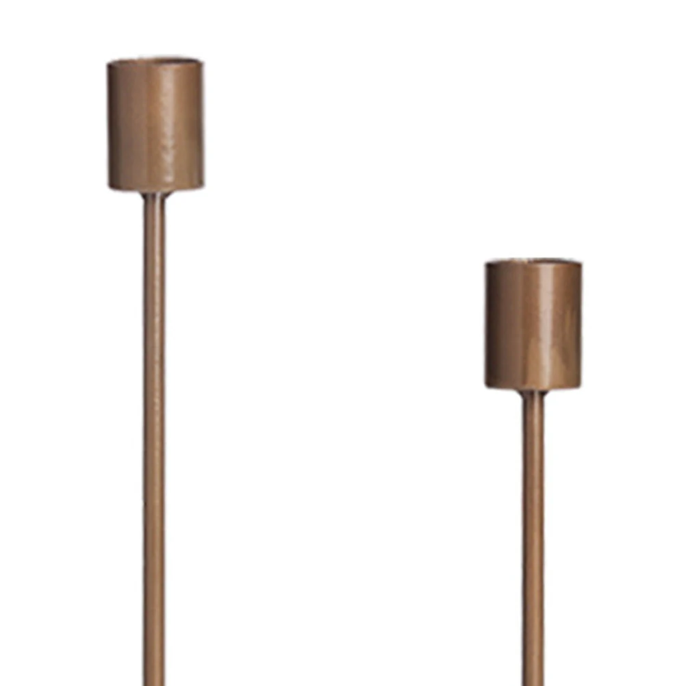 

1 Pair Iron Art Candlestick Modern Holder Stand Decorative Party Wedding Home Decor Accessory Golden Finish