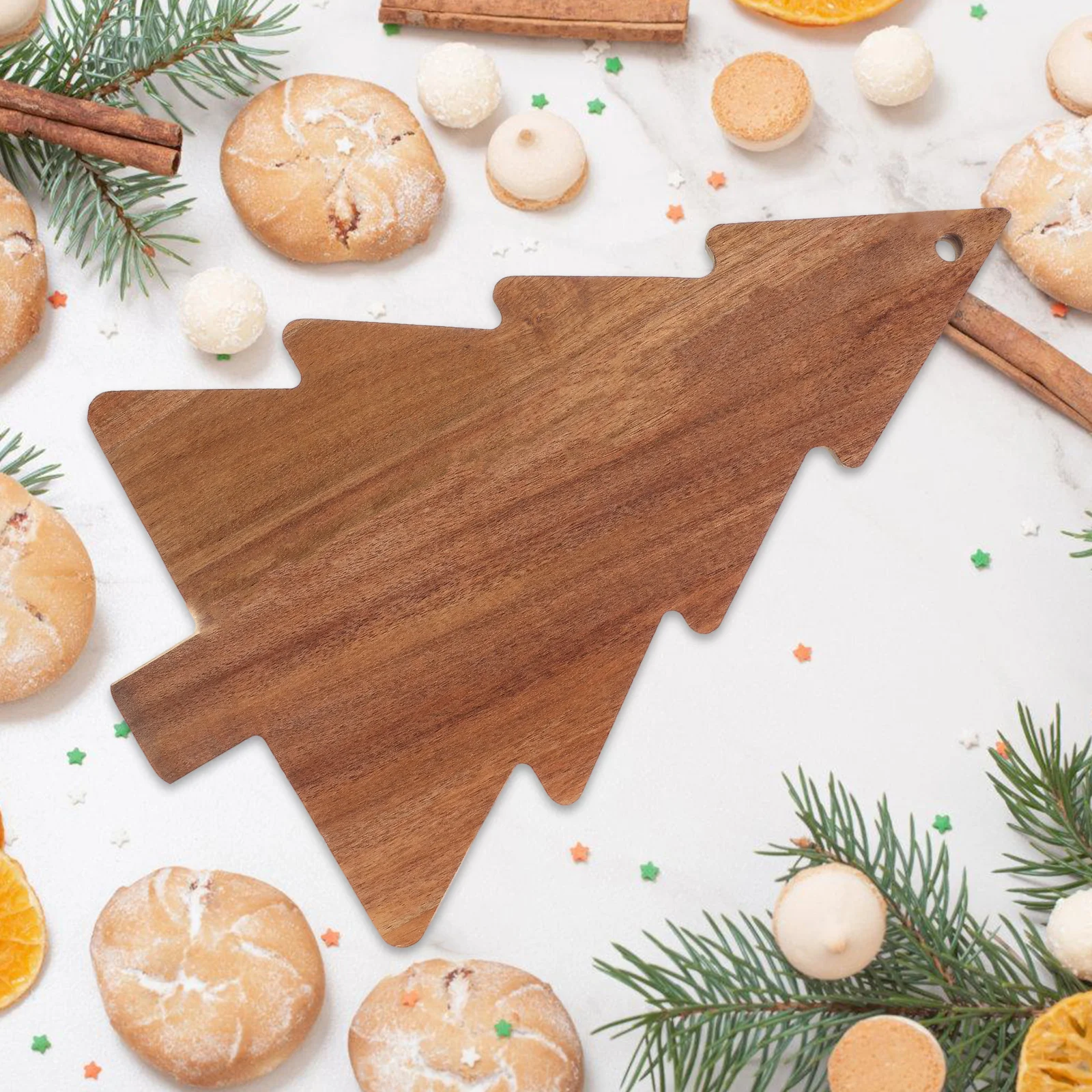 Plate Christmas Tree Cutting Board Restaurant Meal Dinner Sushi Panel Food Bread Tray Creative Decoration Baby Wooden Snack