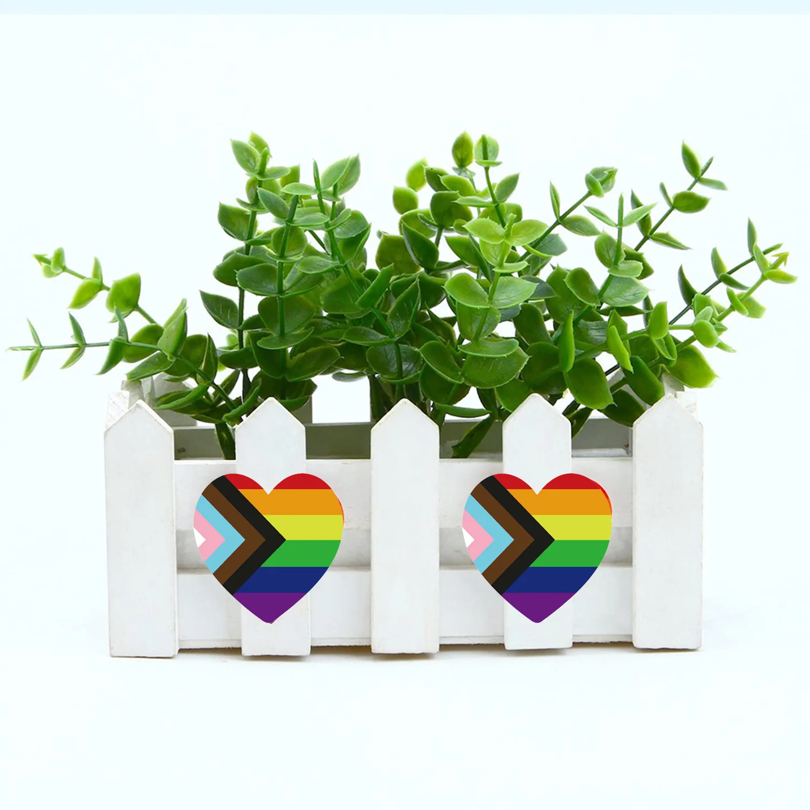 Home Garden Rainbow Stickers Envelopes Folders For Face Hands Pride Rainbow Heart Shaped Stickers 3.8x3.8cm 500pcs