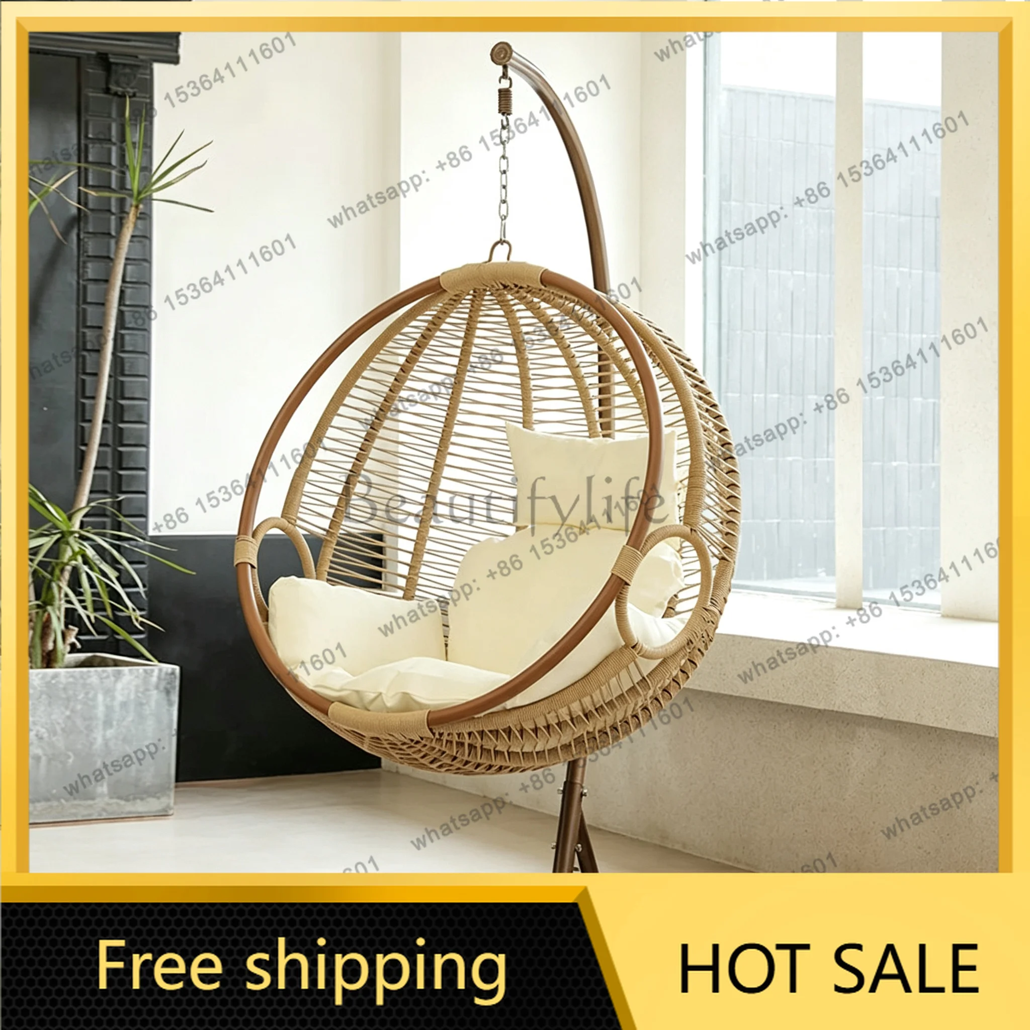 Best Sellers Nordic Creative Rattan Hanging Chair Modern Balcony Indoor Lazy Swing Rocking Chair Outdoor Furniture Terrazzo Este
