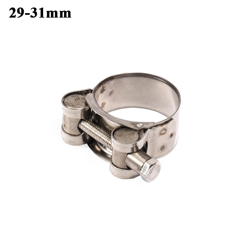 Universal Motorcycle Exhaust Modified Link Pipe Clamp Stainless Steel Single Head Heavy Duty Hose Clip