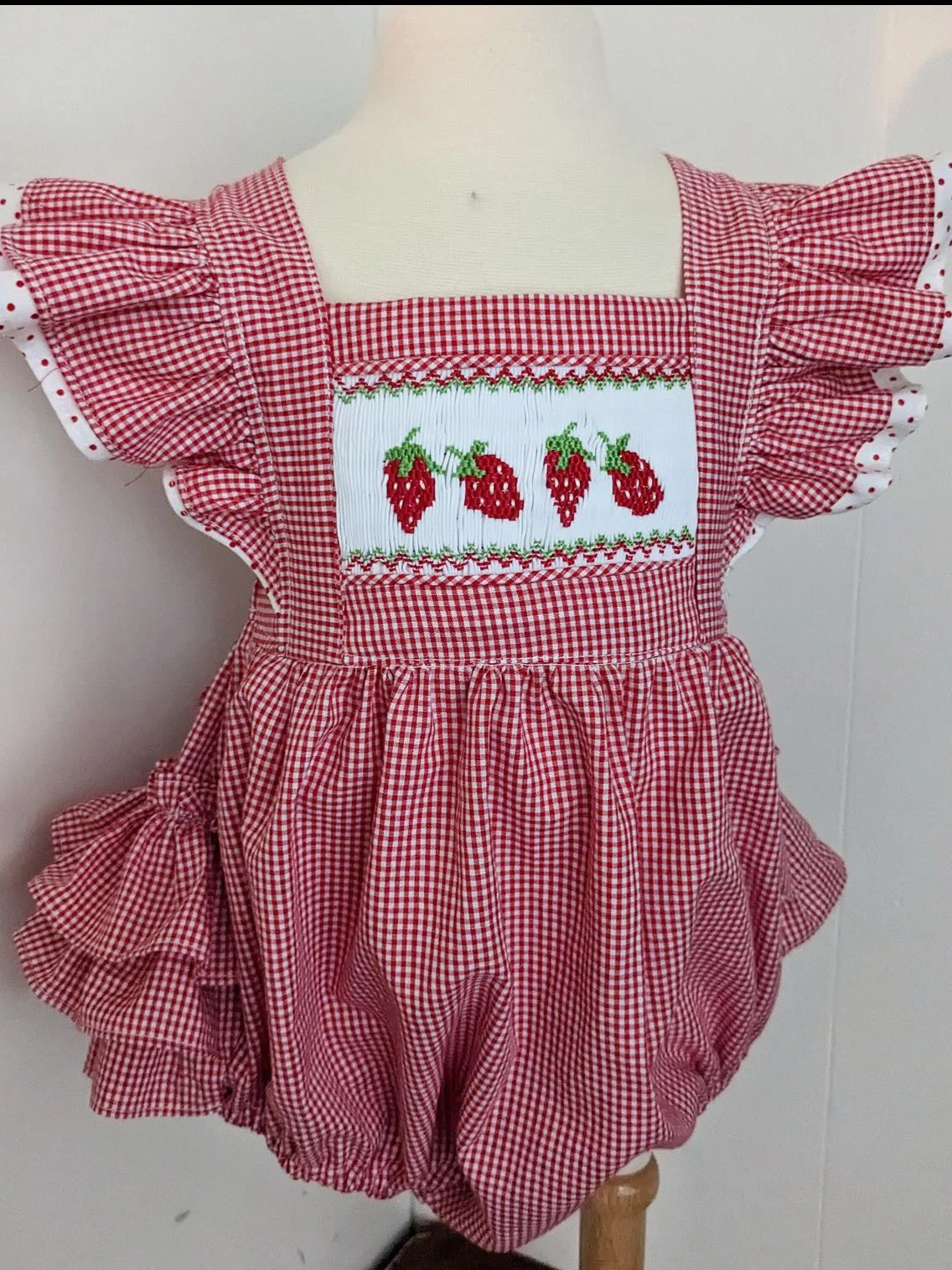 

0-12Y Baby Girl Summer Red Strawberry Smocked Turkish Vintage Princess Dress for Birthday Holiday Easter Photography Eid