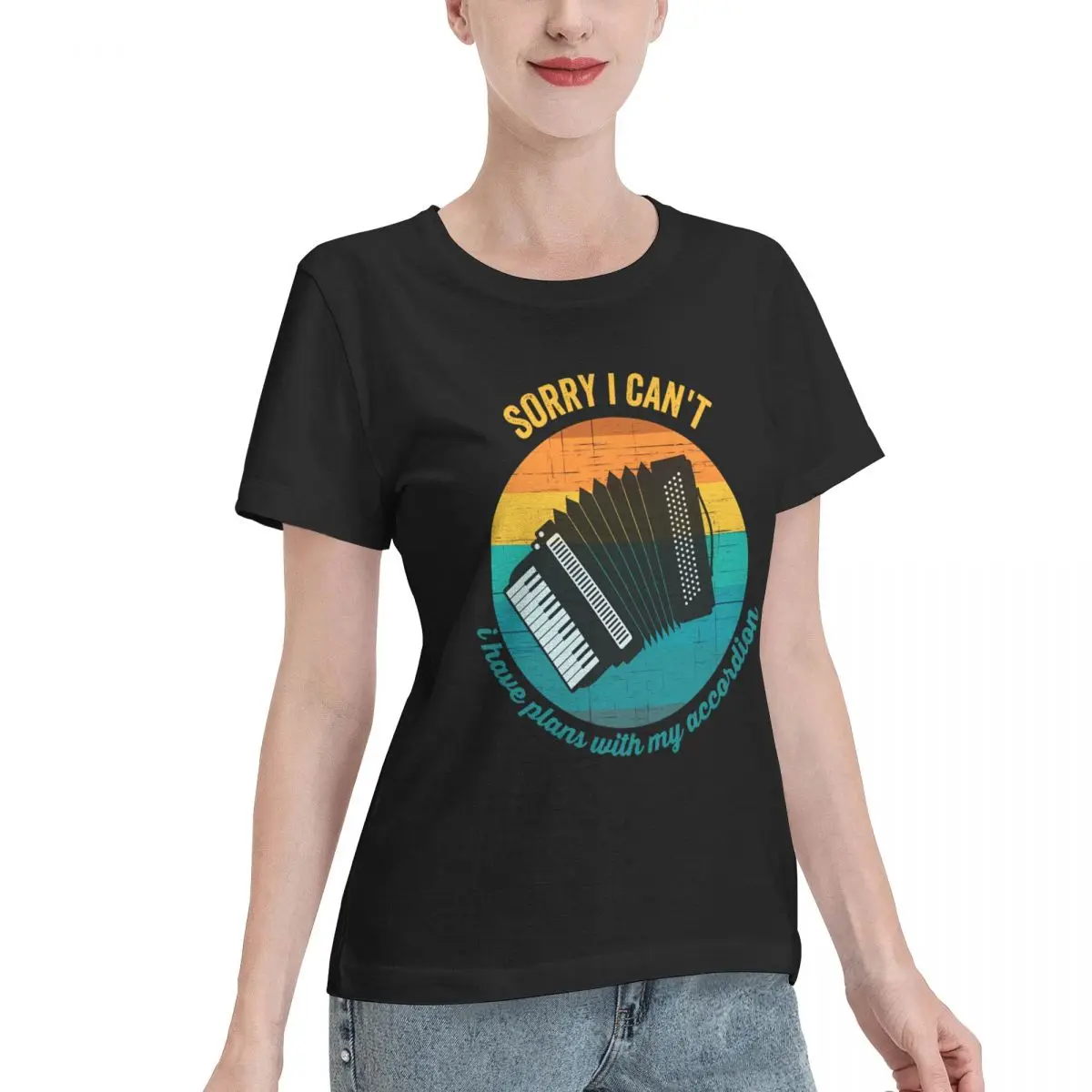 Go To Top Sorry I Can T I Have Plans With My Accordion Women's T-shirt Trending Fashion Everyday Tee