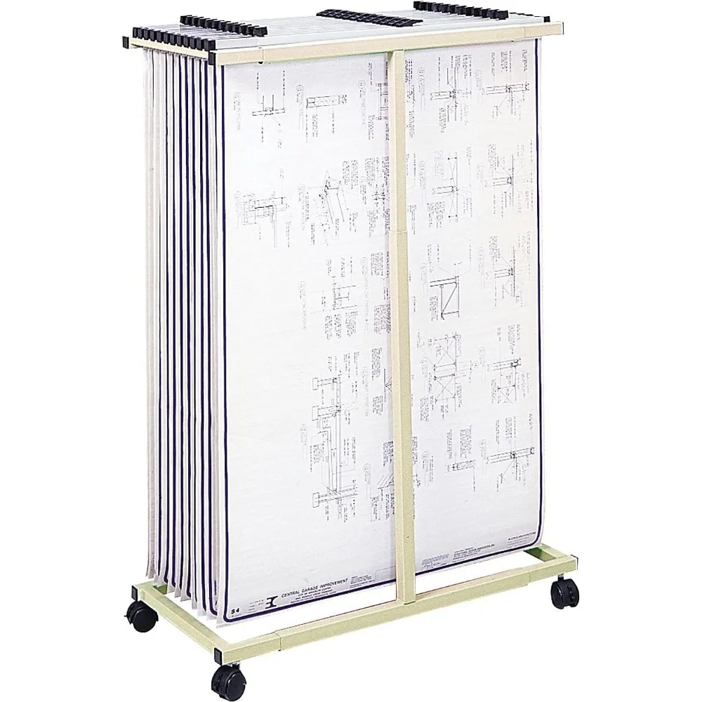 Products 5059 Mobile Vertical File, Store and Organize, Blue Prints, Files, CAD Drawings and More, Tropic Sand